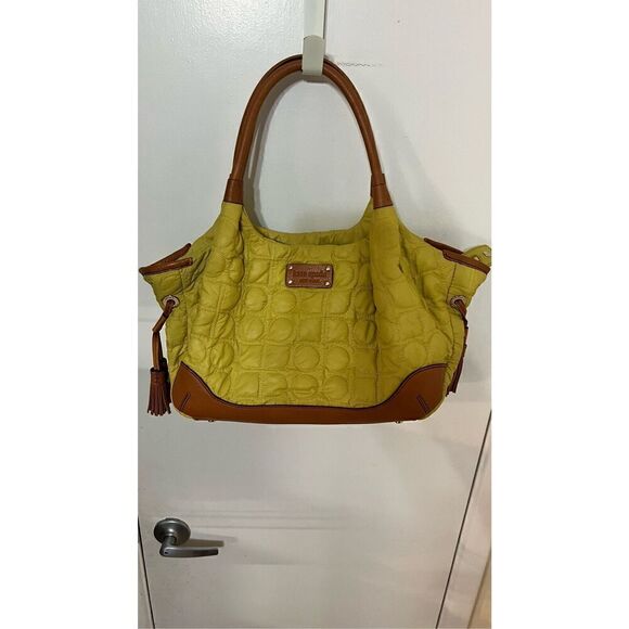 Kate Spade New York Stevie Quilted Bag greenish Yellow Great Condition - Picture 3 of 13